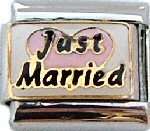 Italian Charms - Fits Nomination - Enamel - JUST MARRIED